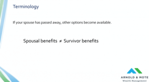 spousal social security is different than survivorship benefits